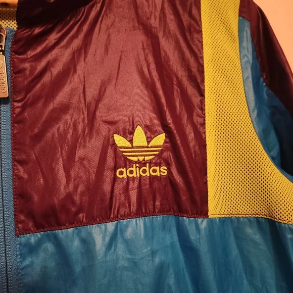 Adidas Original 2009 Colour-Block Hooded Zip Up Windbreaker Jacket Mens Size M - Picture 4 of 12